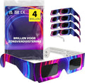 Zonsverduisteringsbril - Eclips bril - ISO 12312-2 en CE gecertificeerd - 4 stuks